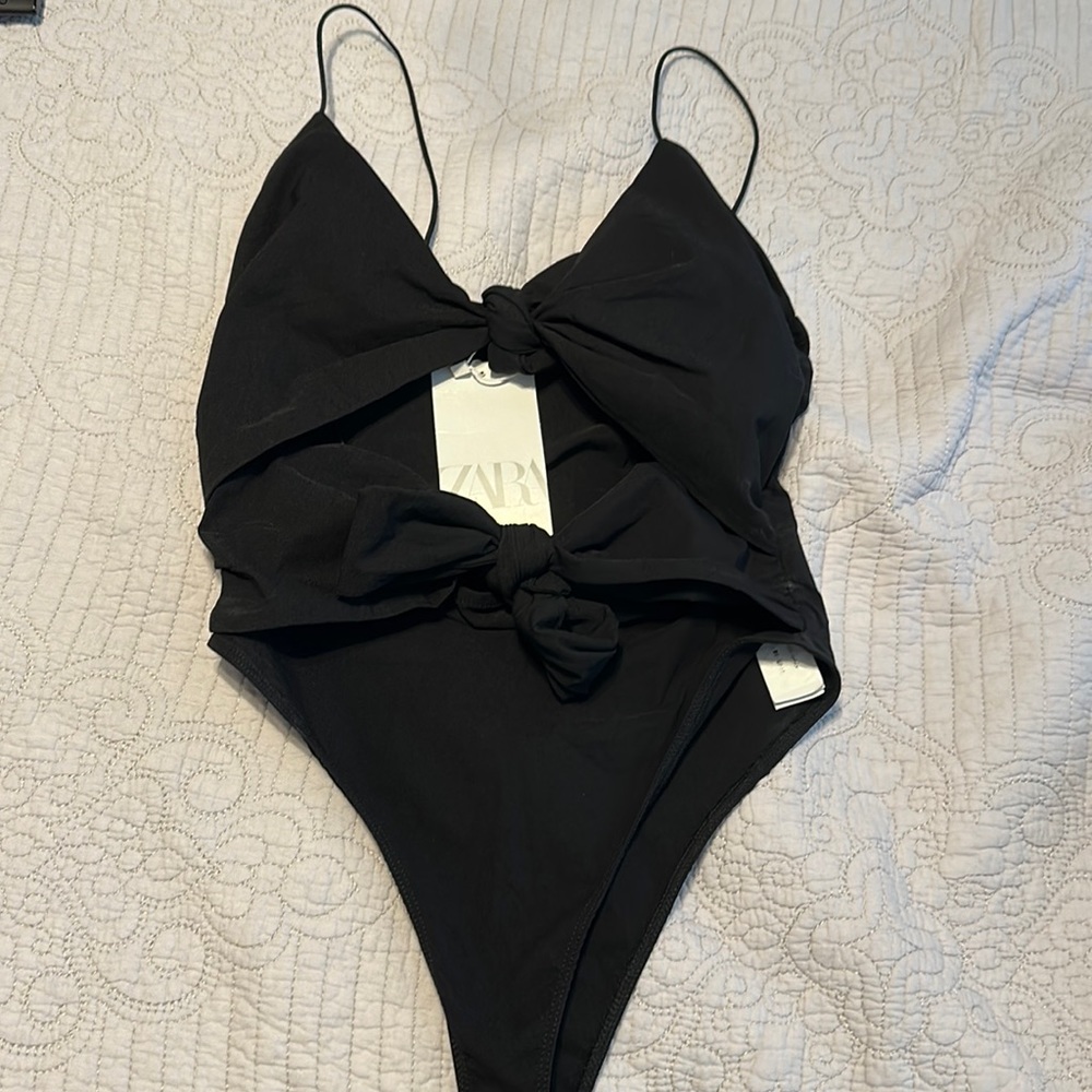 NWT Zara Black Bodysuit